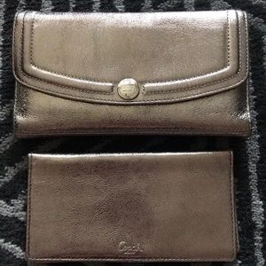 Silver coach wallet